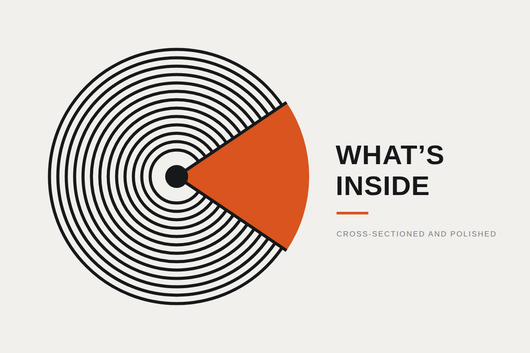 What's inside — cross-sectioned and polished