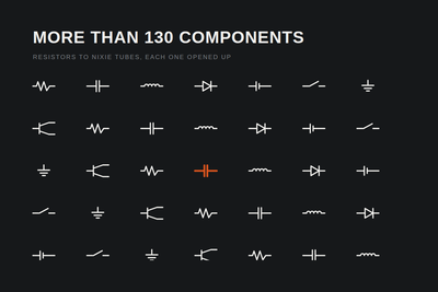 More than 130 components