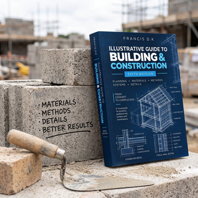 Building Construction Illustrated on concrete blocks at a masonry site